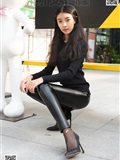 SIW Sven Media 054 Autumn/winter 2019 Fashion sexy tight warm fleece leather pants - Rong er(33)